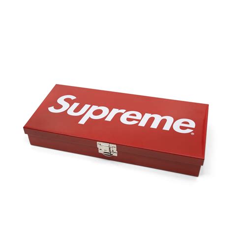 stockx supreme large metal box|Supreme Metal Storage Box .